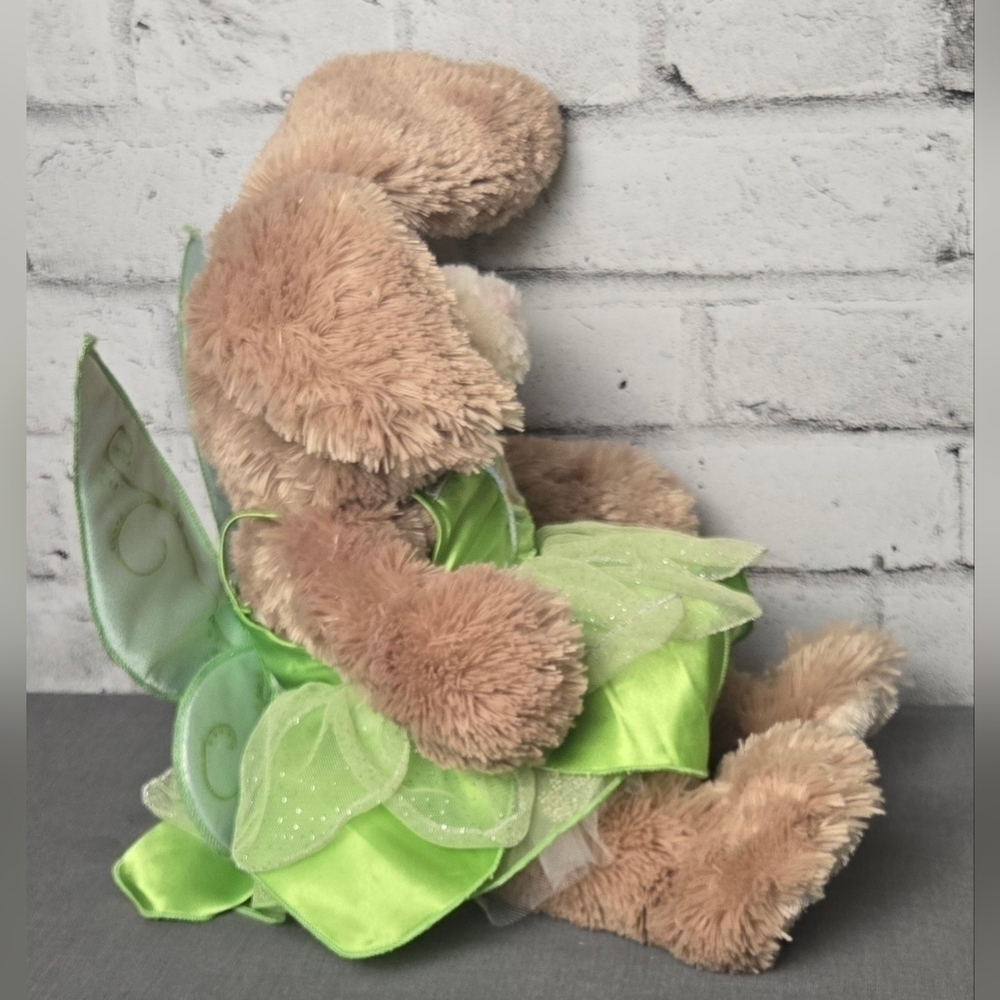Build a Bear Workshop Bunny with Bendable Ears. Comes in a Tinkerbell Dress - Picture 7 of 9